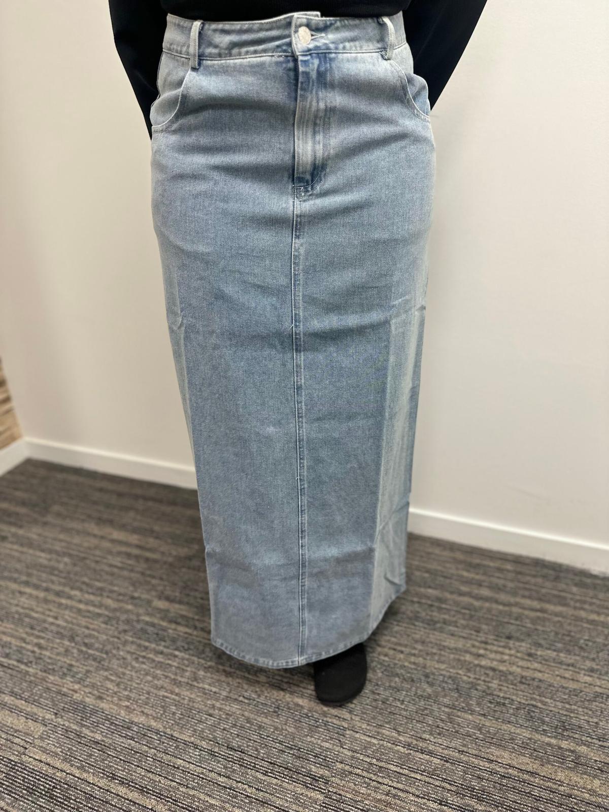 Jupe longue en jean