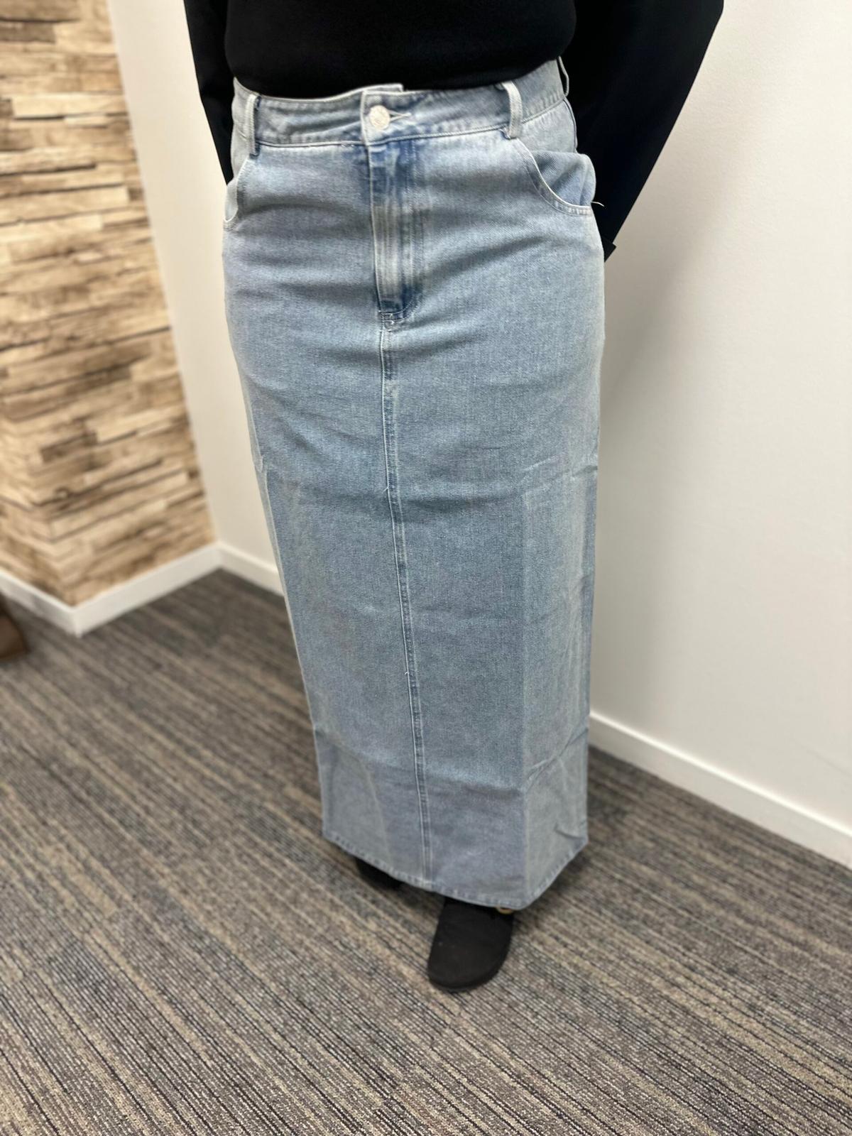 Jupe longue en jean